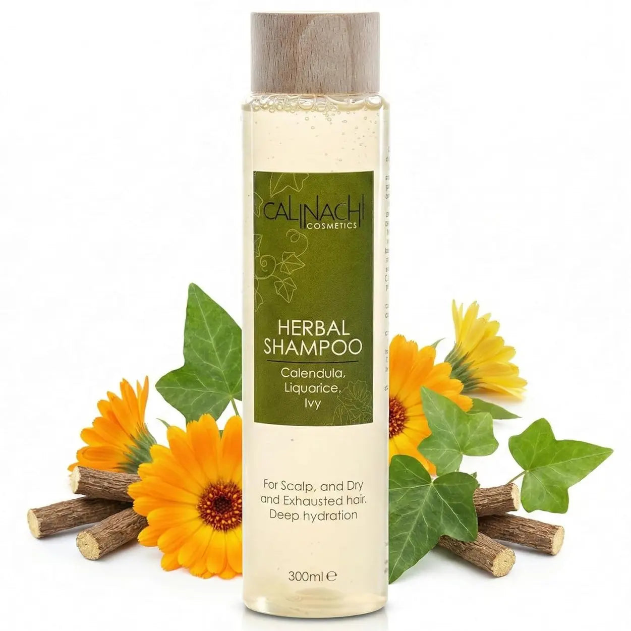 Dry & Exhausted Hair Herbal Shampoo, Sulfate Free, 300ml. CALINACHI Cosmetics