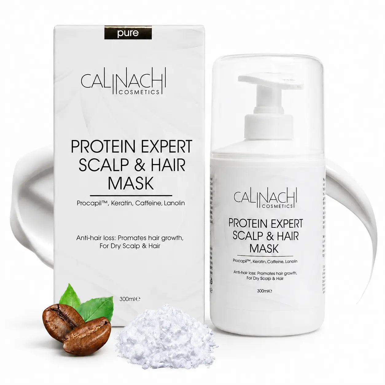 Protein Expert (Dry to Normal & Normal) Anti-Hair Loss, Restorative, Mask for Scalp and Hair, 300 ml. haircare CALINACHI Cosmetics