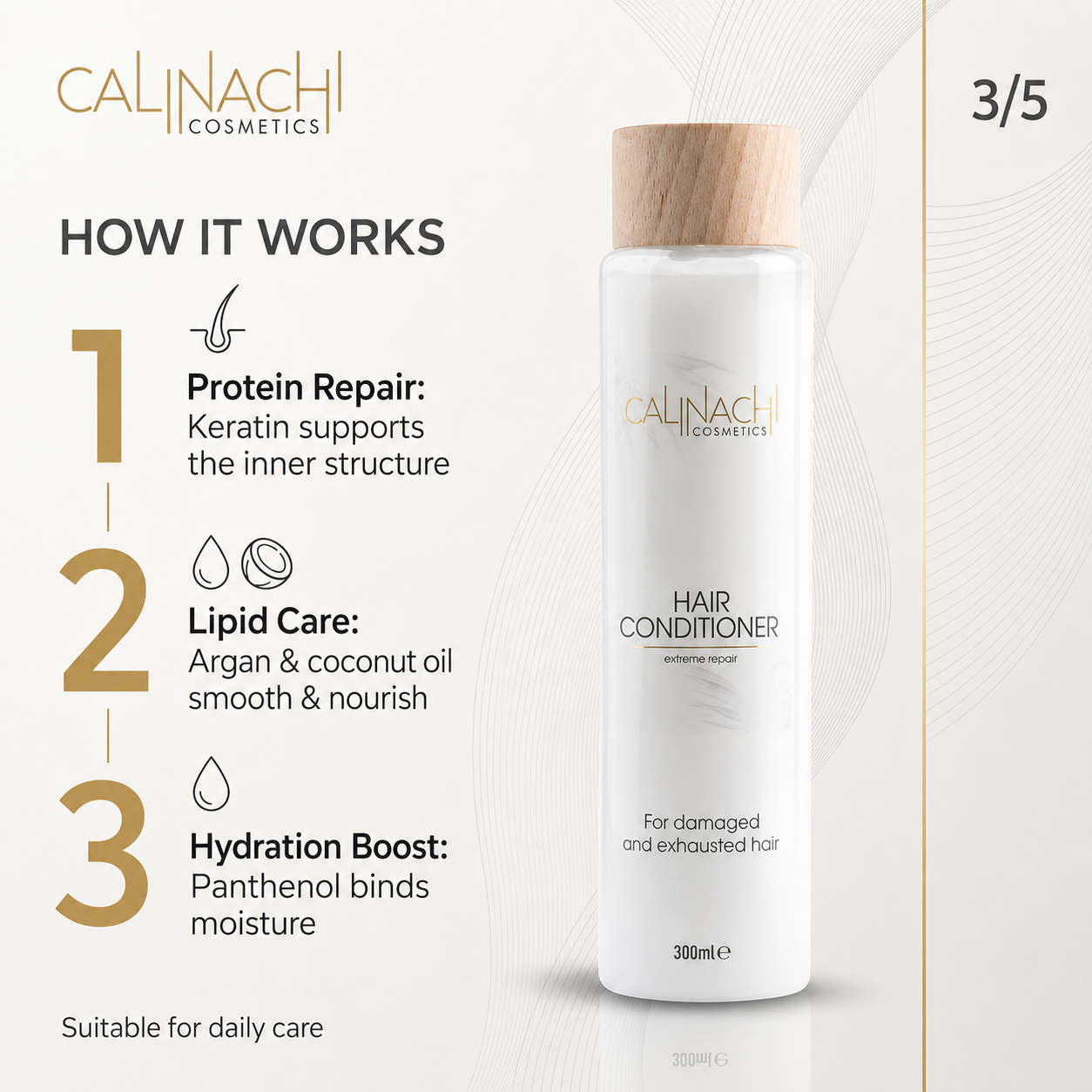 Fiber Damage Repair for Dry Hair Recovery HairCare Sets CALINACHI Cosmetics
