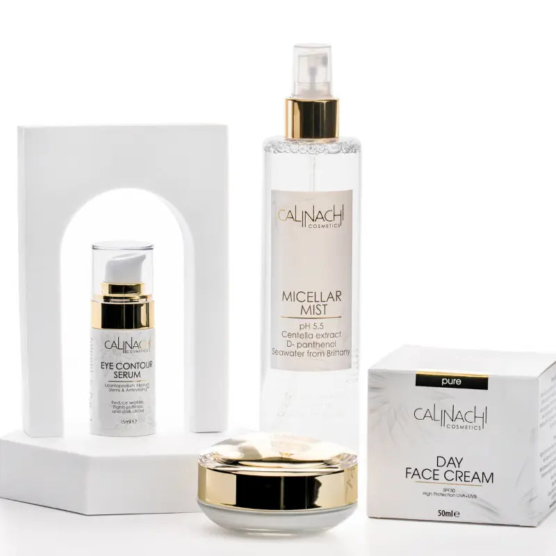 Hydrating Day Therapy for Face, Neck & Décolleté SkinCare Set CALINACHI Cosmetics