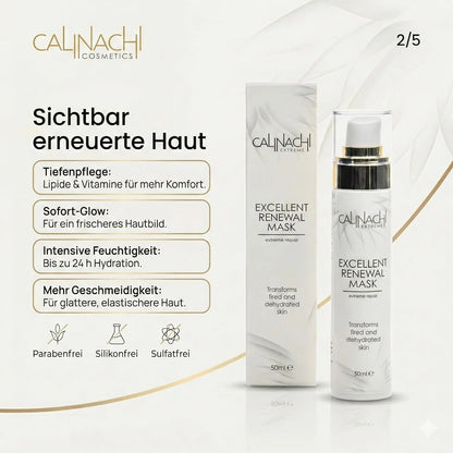 Excellent Renewal Mask for Face, Neck, and Décolletage, 50ml.  CALINACHI Cosmetics