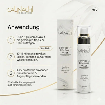 Excellent Renewal Mask for Face, Neck, and Décolletage, 50ml.  CALINACHI Cosmetics