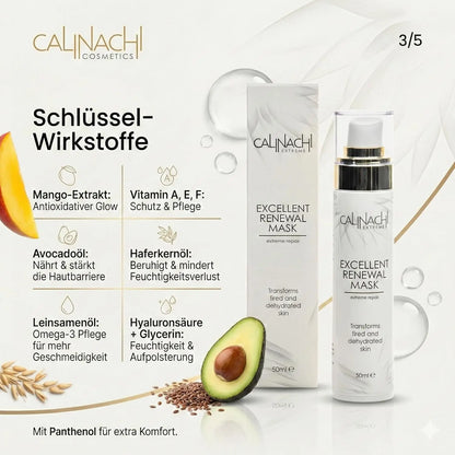 Excellent Renewal Mask for Face, Neck, and Décolletage, 50ml.  CALINACHI Cosmetics